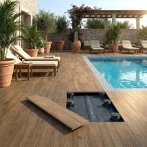 Dalle Extérieur Sur Plots Effet Bois Sequoia 2.0 Oak R11 30x120 Cm - Réflex Boutique - Bricoman