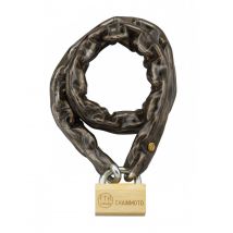 Thirard - Chaîne Acier Cémenté Zingué À Clé Loops, Moto, Barrières, Ø 8mm, 0.9m, Gaine Pvc, Cadenas, 3 Clés - Thirard - Bricoman