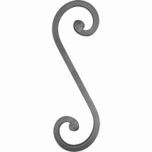 Volute En S À Noyau - Hauteur 400mm Largeur 125mm En Carré De 16mm - Fer Forgé - À Souder - Bricoman