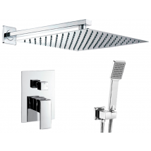 Valaz Douche Carrée À Encastrer Murale Chromée - Série Eresma - 40 Cm - Bricoman