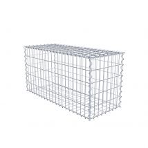 Gabion En Acier Galvanisé 100x50x40cm (lxhxp), Mailles 5 X 10cm, Spirale, Cage Métallique Pour Mur Ou Jardin - Bricoman