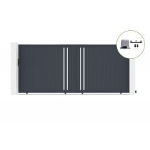 Portail Coulissant 4m Giona H.180cm Alu + Motorisation Ranger C300 - Bricoman