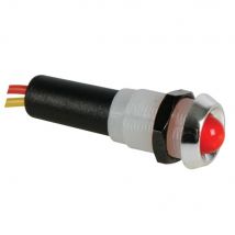 Voyant Led Rouge 12v - Boitier Chrome - Bricoman
