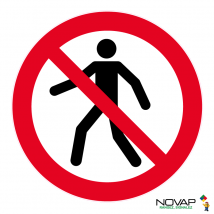 Panneau Interdiction Aux Piétons - Rigide Ø450mm - 4081175 - Bricoman