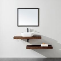 Plan Suspendu Pour Vasque Top Noyer 100 X 46 Cm - Bricoman