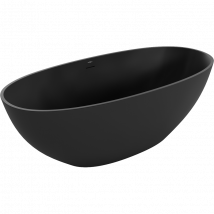 Mexen Bari Baignoire Autonome En Conglomérat 165 X 75 Cm, Noir Mat - 57221657570 - Bricoman