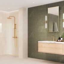 Carrelage Mur Brillant Certeca Onix Effet Marbre Vert 25x50 (carton Avec 12 Unités = 1,5 M2) - Bricoman