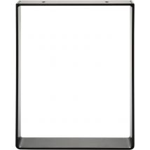 Pied Meuble Rectangle Fixe Acier Mat Noir, 35 Cm - Bricoman