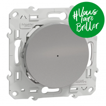 Variateur Universel Odace Wiser Schneider Electric - Poussoir - 2 Fils - Zigbee - Aluminium - Bricoman