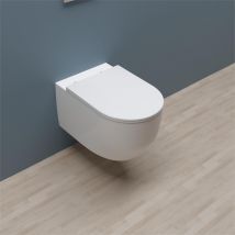 Aica Sans Bride Wc Suspendu Abattant Ultra Fin Soft-close 52,5x36x36cm - Bricoman