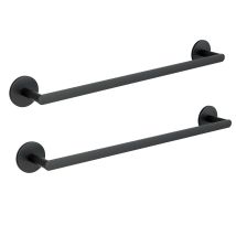 Cecipa Max 2x Porte-serviettes De Salle De Bain - Peut Accrocher 2 Serviettes - Porte-serviettes Noir En Inox - Porte-serviettes Pour Salle De Bain - 