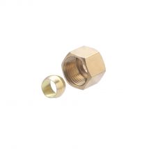 Ecrou Ø10 + Olive Femelle 12x17 (3/8) Pour Raccord Bicone (a Visser) Noyon & Thiebault - Bricoman