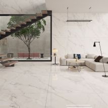 Carrelage Sol/mur Effet Marbre Blanc Bellezza L.120 X L.60 Cm Majorca Tiffany - Bricoman