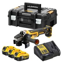 Meuleuse 18v Xr Ø125 Mm (3x5,0 Ah) En Coffret Tstak - Dewalt Dcg405p3 - Bricoman