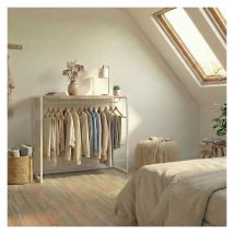 Portant Vêtements Sous Combles Kadra Penderie 100x85cm - Bricoman