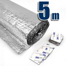 Isolant Thermique Réfléchissant (rouleau 5m X 0,6m + 12 Adhésifs Double Face). Pratique Et Facile À Placer Sur Les Murs, Radiateurs, Portails - 