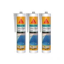Lot De 3 Mastics Silicone Sika Sikaseal - 163 Piscine & Bassin - Transparent - 300ml - Bricoman