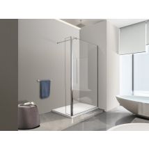 Nala Paroi De Douche Walk-in Avec Porte Pivotante Garde-boue H 200 - 90 Walkin X Porte 40 (tot 130,5-132,5) - Bricoman