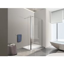 Nala Paroi De Douche Walk-in Avec Porte Pivotante Garde-boue H 200 - 80 Walkin X Porte 30 (tot 110,5-112,5) - Tecnomat