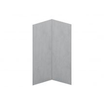 Pannello Per Parete Da Doccia Effetto Cemento Cerato Alluminio Con Profili 2xl90xh210cm - Lotto Di 2 - Arfino - Bricoman