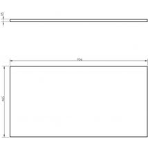 Mexen Uni Plan De Travail 90 Cm, Noyer - 91axx-0904-464-18-86 - Bricoman