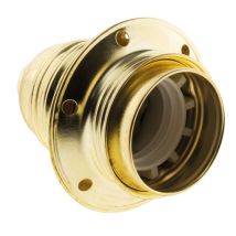 Douille E27 Acier Laitonné Double Bague + Borne De Terre - Zenitech - Bricoman