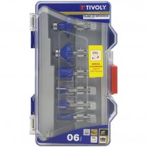 Tivoly • Coffret 6 Fraises De Défonceuses De Formes Assorties Queue 6mm - Bricoman