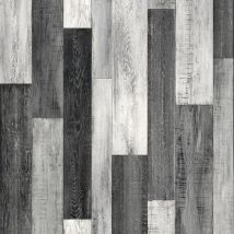 Sol Vinyle Imitation Parquet Noir Et Blanc - Rouleau De 2m X 2m - Bricoman