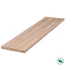 Tablette Hêtre Massif Lamellé Collé Abouté 800 X 300 X 18 Mm - Fsc 100% - Bricoman