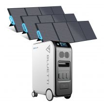 Bluetti Générateur Solaire Ep500pro Avec 3 Panneaux Solaires Pv200 200 W, 5100 Wh Lifepo4 Batterie De Secours, 3 Prises Ca 3000 W Pour Maison, Jardin 