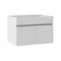 Meuble Sous-vasque 60cm Simple Vasque, Meuble De Salle De Bains, Blanc - Bricoman