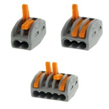 Lot De 50 Bornes 2/3/5 Entrées Série 222 - Wago - Tecnomat