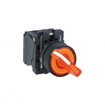 Bouton Tournant Lumineux - 2 Positions - 240v - Orange - Schneider Xb5ak125m5 - Bricoman