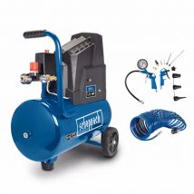 Scheppach Compresseur À Air Hc30o – 1100 W – Admission D'Air 200 L/min – Cuve 24 L – 8 Bar – Sans Huile – Avec 13 Accessoires Inclus - Bricoman