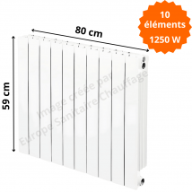 Radiateur Aluminium Horizontal H.59 X 80 Cm Vip 500 Deville 1250 W - Bricoman