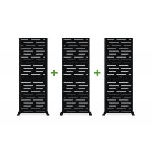 Lot De 3 Panneaux Décoratifs Arlberg Noir H.160cm Motifs Intégral - Bricoman
