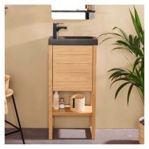 Meuble Lave-mains Atoll Avec Vasque Noire - Bricoman