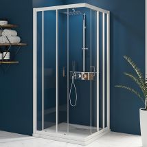 Porte De Douche Coulissante Smart Express L 1,30 M H 1,90 M Blanc - Bricoman