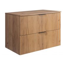 Meuble À Suspendre Flow Couleur Chêne Avec Le Plan 80 Cm - Bricoman