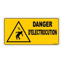Panneau Danger D'Éléctrocution - Rigide 960x480mm - 4000473 - Bricoman