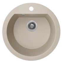 Evier De Cuisine Rond En Granit Beige Dafne, 1 Bac,51x20 - Bricoman
