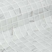 Mosaïque En Pâte De Verre Aspect Marbre Mate 2,5x2,5 Cm Zen Carrara (vendu Par Boite De 2m2) - Bricoman