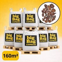 Pack 8 X Big Bag De 1m3 (+/- 160m²) Gravier Pouzzolane Rouge / Noir 12/20 Mm - Livraison Standard - Bricoman