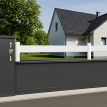 Module De Clôture Pvc Blanc Ajouré H 30 X L 150 Cm 1 Lisse Horizontale - Bricoman