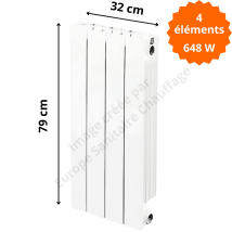 Radiateur Aluminium Vertical H.79 X 32 Cm Vip 700 Deville 648 W - Tecnomat