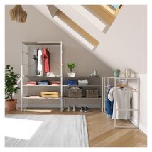 Lot De 4 Portants Vêtements Kadra Sous Combles Modulables 400x85cm - Bricoman