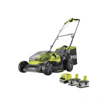 Tondeuse Poussée Ryobi 18v One+ - 2 Batteries 4.0ah - Chargeur - Ry18lm37a-240 - Bricoman