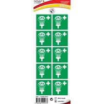 Planche 10 Pictogrammes 40x40mm - Rinçage Des Yeux - 4251073 - Bricoman