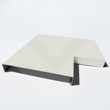Angle 90° De Couvertine Aluminium Prélaqué 15/10 (gamme 400, Ral 9010 Satine Blanc Pur) - Tecnomat