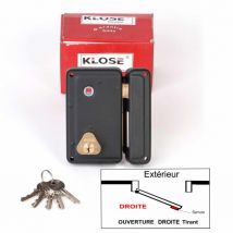 Serrure Monopoint En Applique À Fouillot Verticale 130 X 75 Mm - ( Idem Jpm Cisa ) 3 Clés - Bricoman